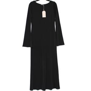 Meshki Tarna Slinky Fishtail Maxi Dress Black Size XL NWT